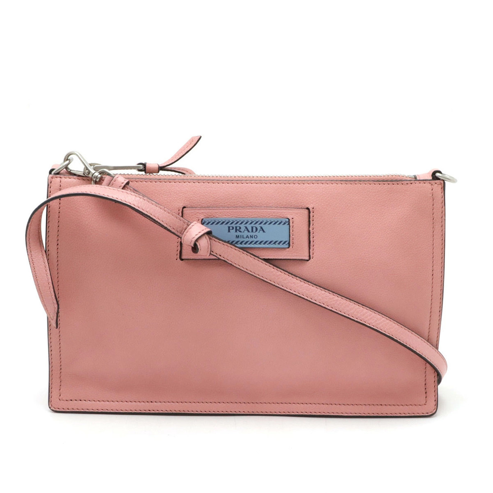 Prada shoulder bag Hobo clutch leather pink